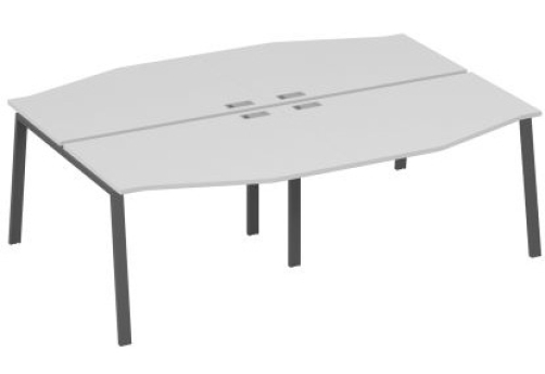 Станция рабочая эргономичная 4х120 Мира Трио, цвет серый + антрацит