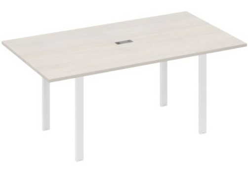 Стол для переговоров прямоугольный Мира Нумо, цвет дуб шамони + белый