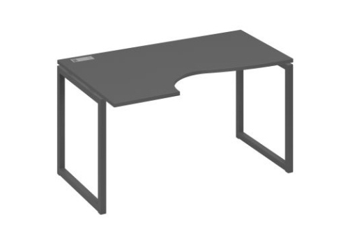 Стол эргономичный левый Мира Одри, цвет антрацит премиум + антрацит