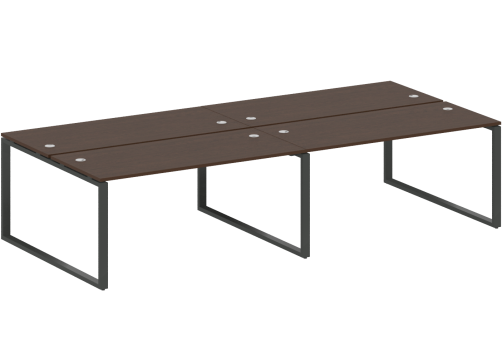 Стол на 4 рабочих места (с просветом), цвет венге
