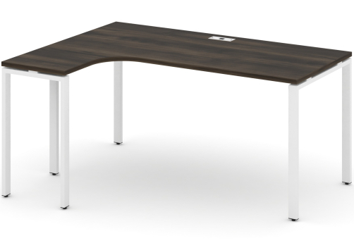 Стол эргономичный левый Динен, цвет дуб мали-белый