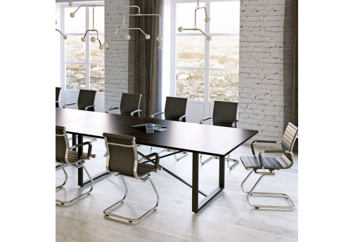 Стол для переговоров Некста Директ, цвет венге + черный