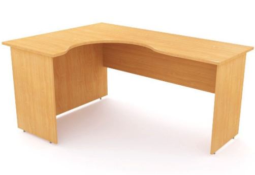 Стол рабочий криволинейный левый, цвет бук