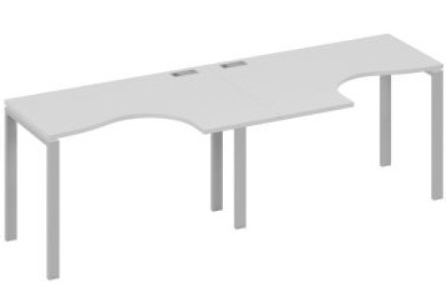 Рабочая станция эргономичная (2х120) Мира Нумо, цвет серый + серый