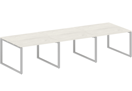 Стол для переговоров (3 столешницы), цвет дуб новара