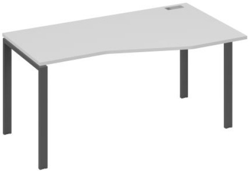 Стол эргономичный правый Мира Нумо, цвет серый + антрацит
