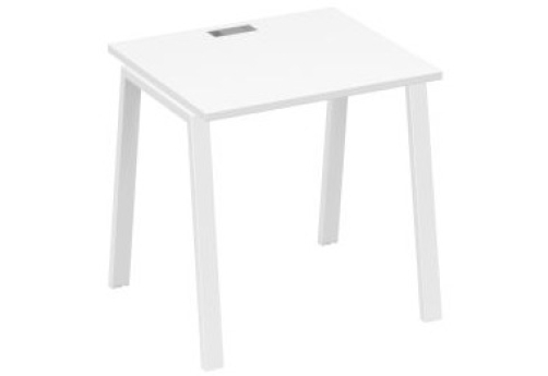 Стол письменный Мира Трио, цвет белый премиум + белый