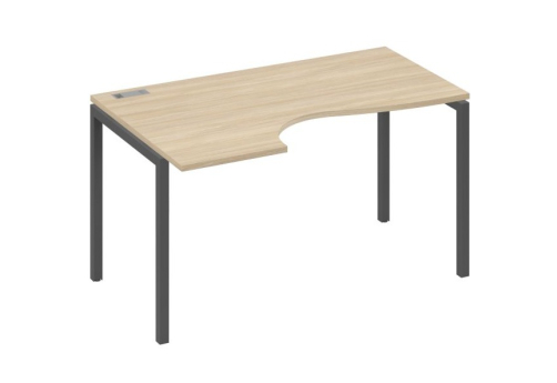 Стол эргономичный левый Классика Мира Лофт, цвет дуб скандинавский + антрацит