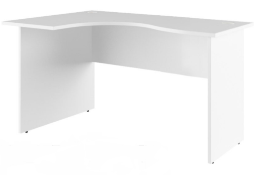 Стол эргономичный левый, цвет белый