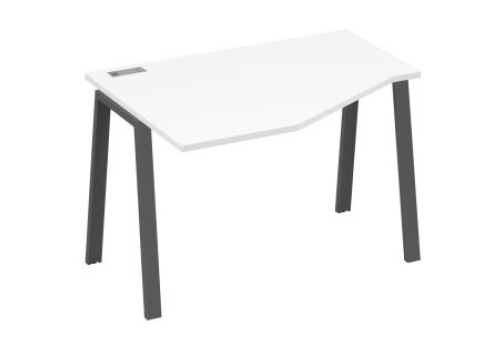 Стол эргономичный левый Мира Трио, цвет белый премиум + антрацит