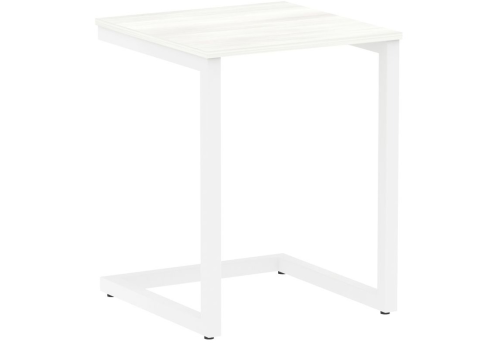 Стол письменный, цвет белое дерево + белый