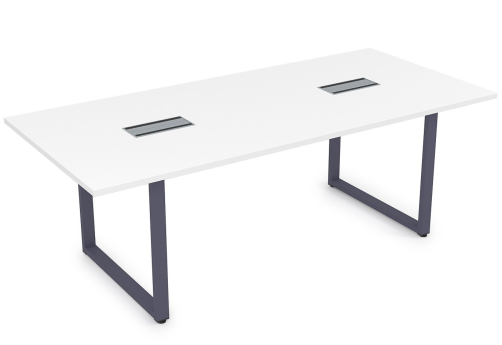 Стол для переговоров Оскар Персонал, цвет белый премиум