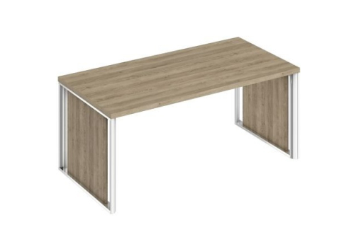 Стол руководителя с декоративными вставками Римини, цвет дуб светлый