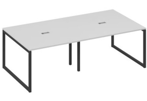 Стол для переговоров прямоугольный Мира Одри, цвет серый + антрацит