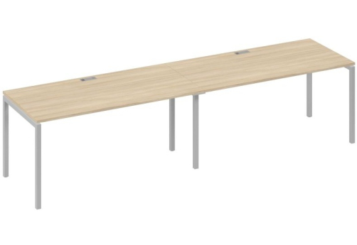 Рабочая станция 2х160 Мира Лофт, цвет дуб скандинавский + серый
