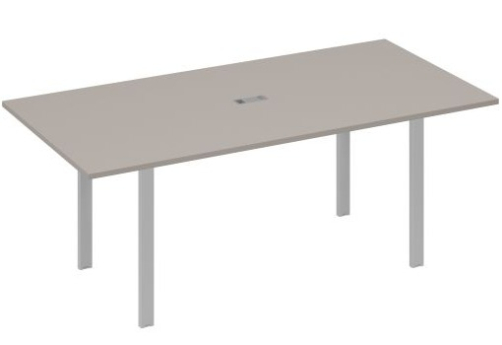 Стол для переговоров прямоугольный Мира Нумо, цвет мокко премиум + серый