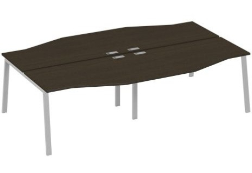 Рабочая станция эргономичная (4х140) Мира Нумо, цвет венге + серый