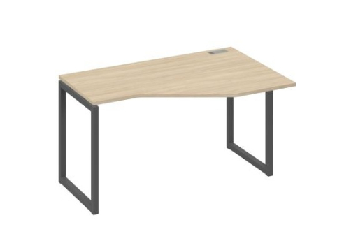 Стол эргономичный правый Мира Одри, цвет дуб скандинавский + антрацит