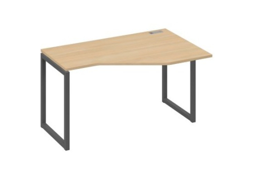 Стол эргономичный правый Мира Одри, цвет натуральный дуб + антрацит