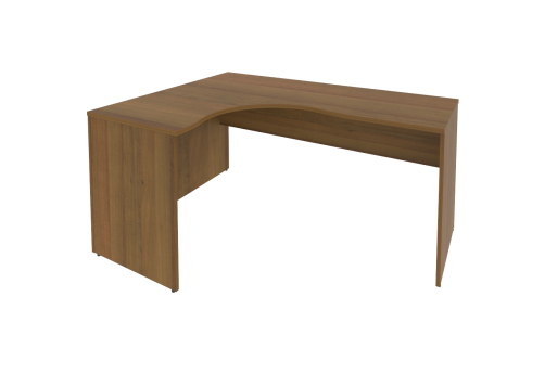 Стол письменный эргономичный левый, цвет орех