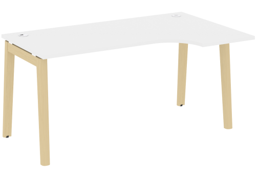 Стол эргономичный правый, цвет белый