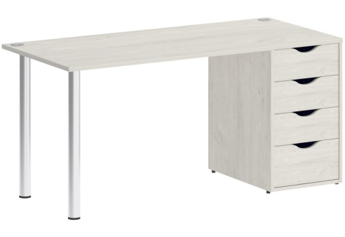 Стол письменный с тумбой 4 ящика, цвет дуб наварра