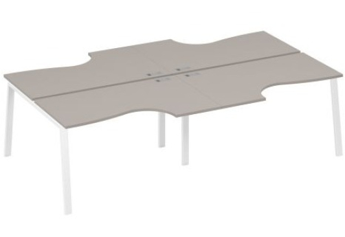 Станция рабочая эргономичная 4х140 Мира Трио, цвет мокко премиум + белый