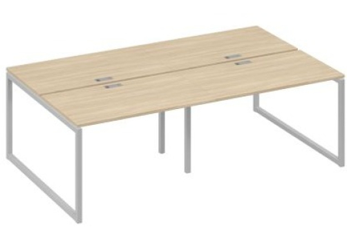 Рабочая станция (4х120) Мира Одри, цвет дуб скандинавский + серый