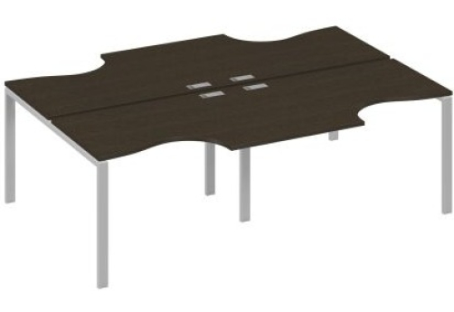 Рабочая станция эргономичная (4х120) Мира Нумо, цвет венге + серый