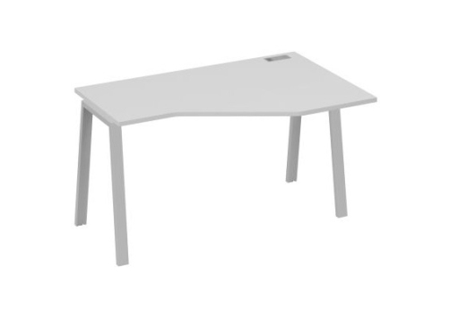 Стол эргономичный правый Мира Трио, цвет серый + серый
