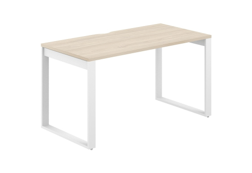 Стол рабочий с вырезом Фламинго, цвет акация + белый