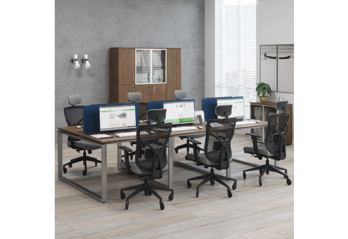 Стол на 6 рабочих мест (с просветом) Апрель Квадро Дуб Аризона, цвет дуб Аризона