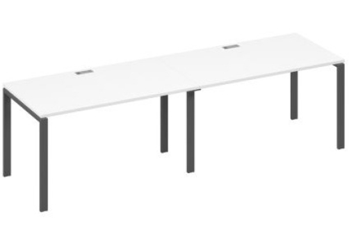 Рабочая станция (2х140) Мира Нумо, цвет белый премиум + антрацит