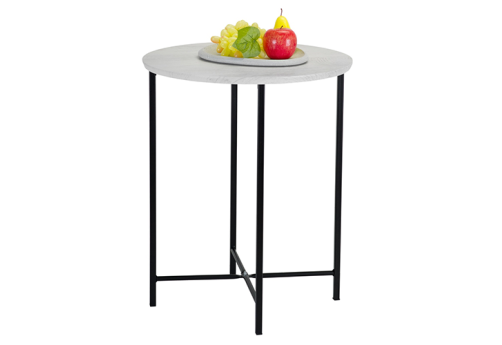 Стол журнальный Лето 1027, цвет дуб дымчатый + черный