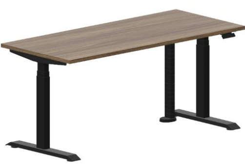 Стол регулируемой высоты Бенет, цвет орех + черный