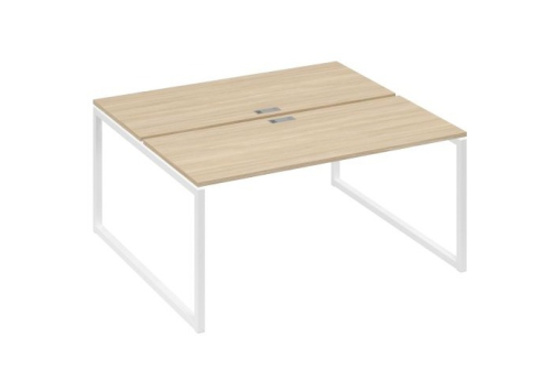 Рабочая станция (2х160) Мира Одри, цвет дуб скандинавский + белый