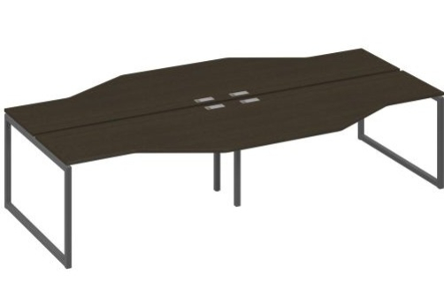 Рабочая станция эргономичная (4х160) Мира Одри, цвет венге + антрацит