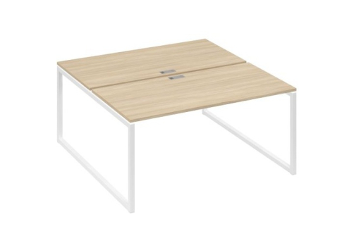 Рабочая станция (2х160) Мира Одри, цвет дуб скандинавский + белый