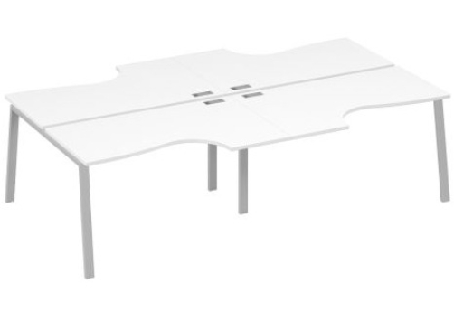 Станция рабочая эргономичная 4х140 Мира Трио, цвет белый премиум + серый