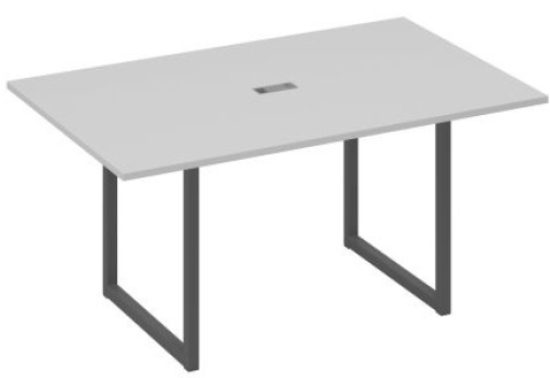 Стол для переговоров прямоугольный Мира Одри, цвет серый + антрацит