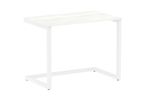 Стол письменный, цвет белое дерево + белый