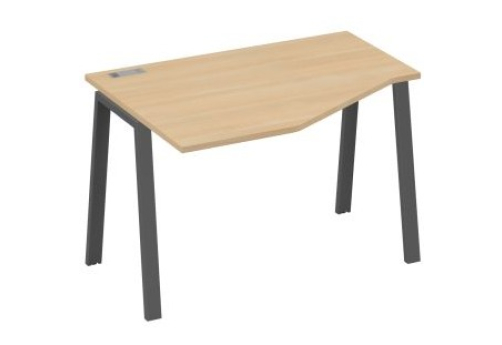 Стол эргономичный левый Мира Трио, цвет натуральный дуб + антрацит