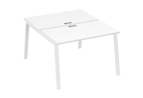 Рабочая станция 2х120 Мира Трио, цвет белый премиум + белый