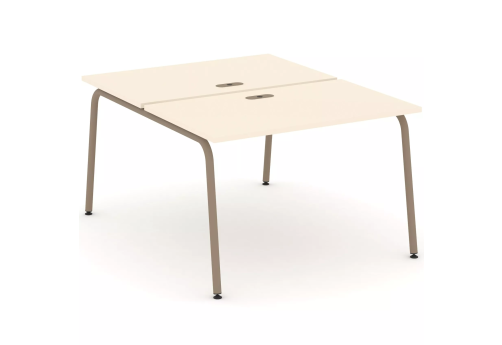 Рабочая станция на 2 места (с лючками), цвет сатин