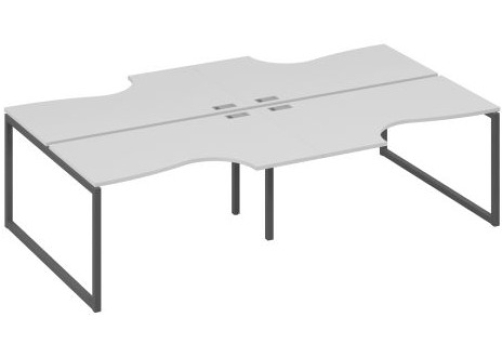 Рабочая станция эргономичная (4х140) Мира Одри, цвет серый + антрацит