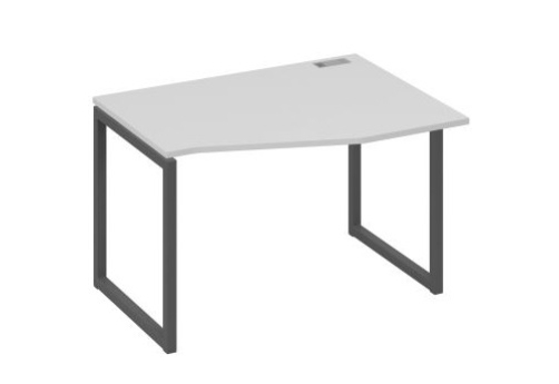 Стол эргономичный правый Мира Одри, цвет серый + антрацит