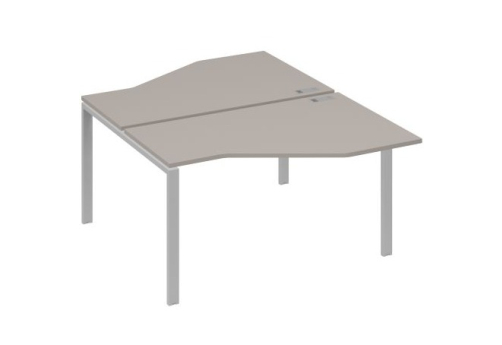 Рабочая станция эргономичная (2х140) Мира Нумо, цвет мокко премиум + серый