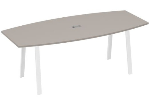 Стол для переговоров Мира Трио, цвет мокко премиум + белый