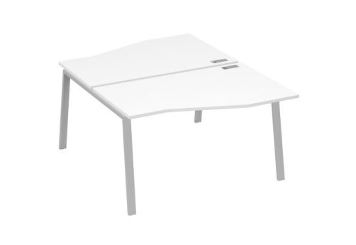Станция рабочая эргономичная 2х140 Мира Трио, цвет белый премиум + серый