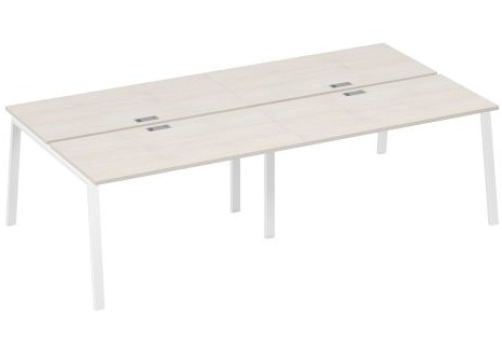 Рабочая станция 4х140 Мира Трио, цвет дуб шамони + белый